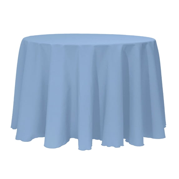 Ultimate Textile (2 Pack) 114-Inch Round Polyester Linen Tablecloth - for Wedding, Restaurant or Banquet use, Slate Blue