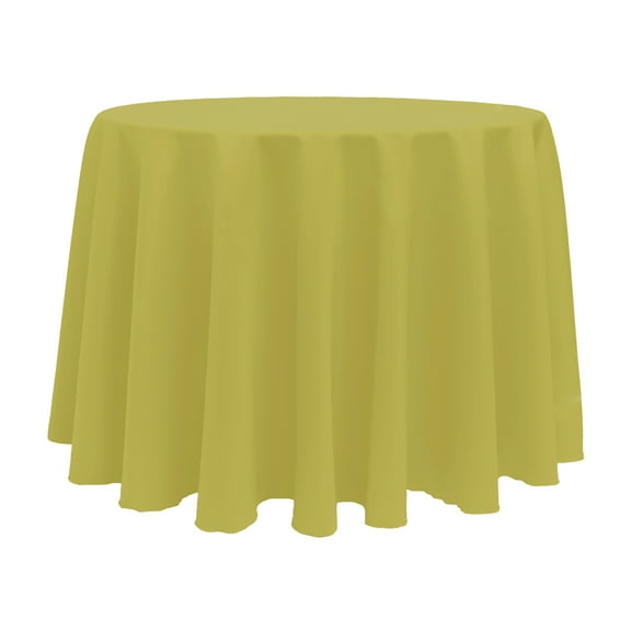 Ultimate Textile (2 Pack) 120-Inch Round Polyester Linen Tablecloth - for Wedding, Restaurant or Banquet use, Acid Green