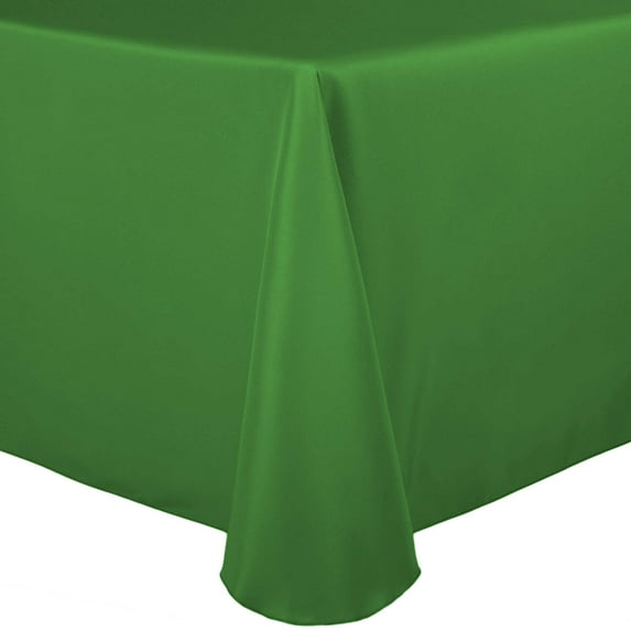 Ultimate Textile (2 Pack) 120 x 120-Inch Square Polyester Linen Tablecloth with Rounded Corners - for Wedding, Restaurant or Banquet use, Emerald Green