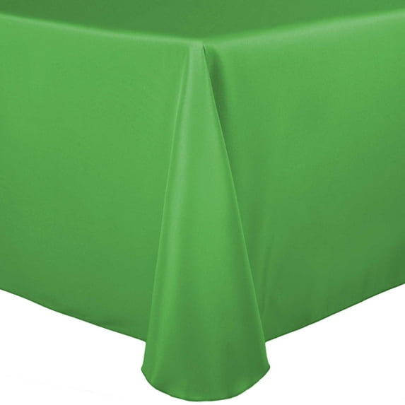 Ultimate Textile (2 Pack) 120 x 120-Inch Square Polyester Linen Tablecloth with Rounded Corners - for Wedding, Restaurant or Banquet use, Kelly Green