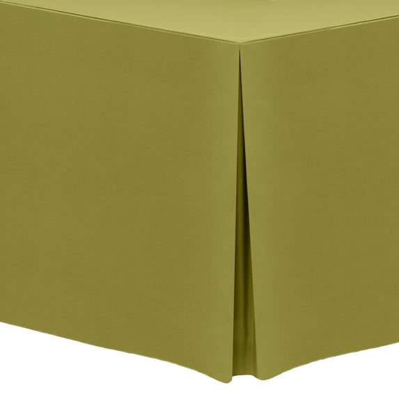 Ultimate Textile (2 Pack) 4 ft. Fitted Polyester Tablecloth - for 18 x 48-Inch Classroom and Folding Rectangle Tables, Acid Green