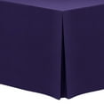 thumbnail image 1 of Ultimate Textile (2 Pack) 4 ft. Fitted Polyester Tablecloth - for 24 x 48-Inch Banquet and Folding Rectangular Tables 36" High, Purple, 1 of 3