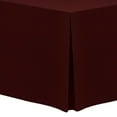 thumbnail image 1 of Ultimate Textile (2 Pack) 4 ft. Fitted Polyester Tablecloth - for 30 x 48-Inch Banquet and Folding Rectangular Tables, Burgundy Red, 1 of 3