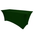thumbnail image 1 of Ultimate Textile (2 Pack) 4 ft. Fitted Spandex Table Cover - for 18 x 48-Inch Tradeshow, Classroom and Folding Rectangle Tables, Hunter Green, 1 of 2