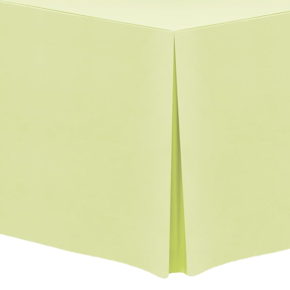 Ultimate Textile (2 Pack) 5 ft. Fitted Polyester Tablecloth - for 18 x 60-Inch Banquet and Folding Rectangular Tables, Maize Light Yellow
