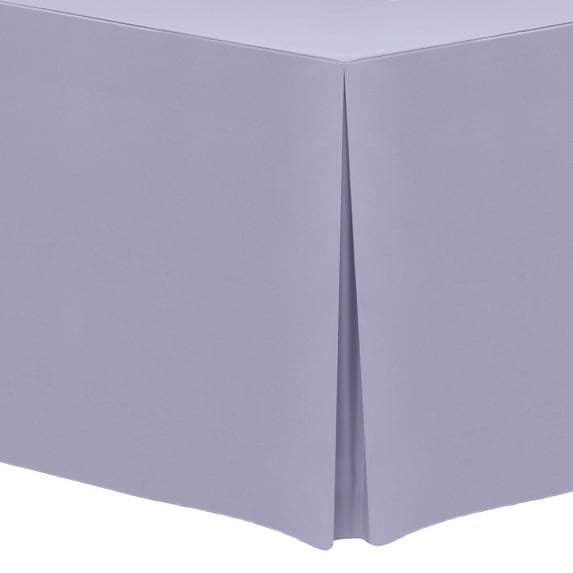 Ultimate Textile (2 Pack) 5 ft. Fitted Polyester Tablecloth - for 24 x 60-Inch Banquet and Folding Rectangular Tables - 42"H, Lilac Light Purple