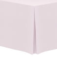 thumbnail image 1 of Ultimate Textile (2 Pack) 5 ft. Fitted Polyester Tablecloth - for 30 x 60-Inch Banquet and Folding Rectangular Tables 36"H, Blush Ice Pink, 1 of 3