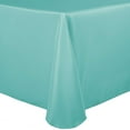 thumbnail image 1 of Ultimate Textile (2 Pack) 52 x 70-Inch Oval Polyester Linen Tablecloth - for Home Dining Tables, Aqua Blue, 1 of 3