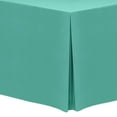 thumbnail image 1 of Ultimate Textile (2 Pack) 6 ft. Fitted Polyester Tablecloth - for 18 x 72-Inch Banquet and Folding Rectangular Tables - 36"H, Caribbean Blue, 1 of 3