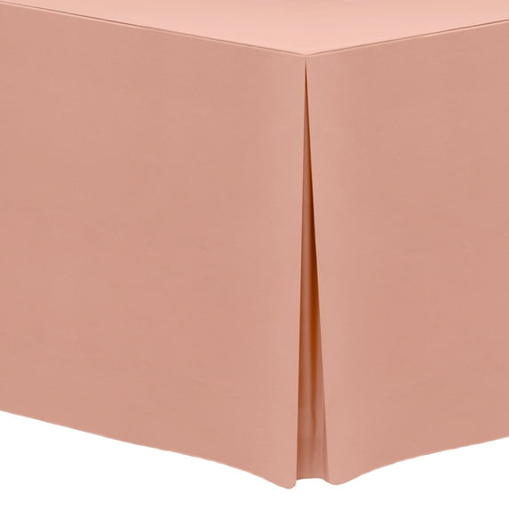 Ultimate Textile (2 Pack) 6 ft. Fitted Polyester Tablecloth - for 30 x 72-Inch Banquet and Folding Rectangular Tables, Coral