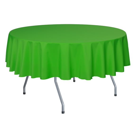 Ultimate Textile (2 Pack) 60-Inch Round Polyester Linen Tablecloth - for Wedding, Restaurant or Banquet use, Kelly Green