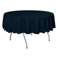 thumbnail image 1 of Ultimate Textile (2 Pack) 60-Inch Round Polyester Linen Tablecloth - for Wedding, Restaurant or Banquet use, Navy Blue, 1 of 4