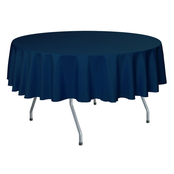 Ultimate Textile (2 Pack) 60-Inch Round Polyester Linen Tablecloth - for Wedding, Restaurant or Banquet use, Royal Blue