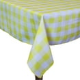 thumbnail image 1 of Ultimate Textile (2 Pack) 60 x 120-Inch Rectangular Polyester Gingham Checkered Tablecloth - for Picnic, Outdoor or Indoor Party use, Lemon and White, 1 of 3