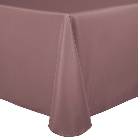 Ultimate Textile (2 Pack) 60 x 84-Inch Oval Polyester Linen Tablecloth - for Home Dining Tables, Mauve