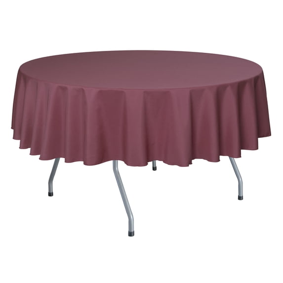 Ultimate Textile (2 Pack) 72-Inch Round Polyester Linen Tablecloth - for Wedding, Restaurant or Banquet use, Mauve