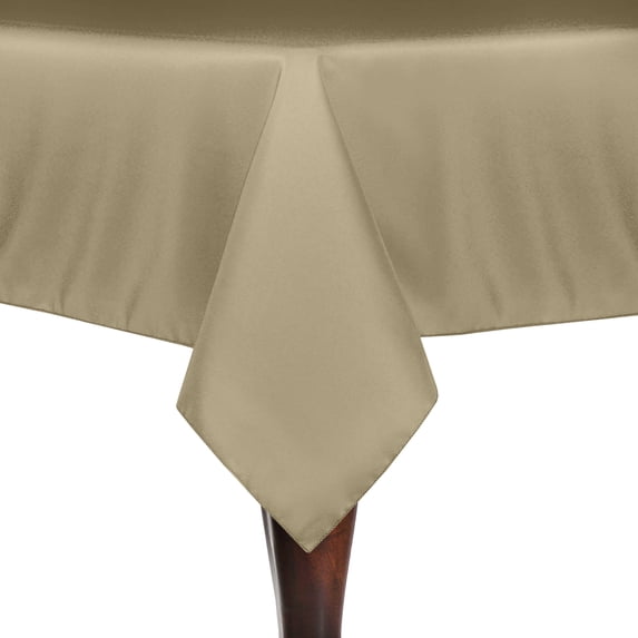 Ultimate Textile (2 Pack) 72 x 108-Inch Rectangular Polyester Linen Tablecloth - for Wedding, Restaurant or Banquet use, Camel Light Brown