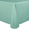 thumbnail image 1 of Ultimate Textile (2 Pack) 72 x 120-Inch Oval Polyester Linen Tablecloth - for Home Dining Tables, Mint Light Green, 1 of 3