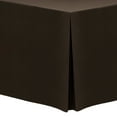 thumbnail image 1 of Ultimate Textile (2 Pack) 8 ft. Fitted Polyester Tablecloth - for 18 x 96-Inch Banquet and Folding Rectangular Tables - 36"H, Chocolate Brown, 1 of 3