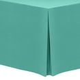 thumbnail image 1 of Ultimate Textile (2 Pack) 8 ft. Fitted Polyester Tablecloth - for 18 x 96-Inch Banquet and Folding Rectangular Tables, Caribbean Blue, 1 of 3