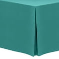 thumbnail image 1 of Ultimate Textile (2 Pack) 8 ft. Fitted Polyester Tablecloth - for 24 x 96-Inch Banquet and Folding Rectangular Tables - 36"H, Jade, 1 of 3