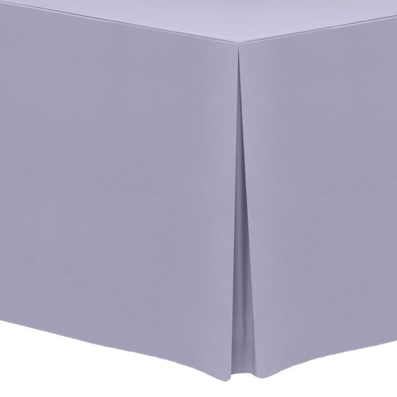Ultimate Textile (2 Pack) 8 ft. Fitted Polyester Tablecloth - for 24 x 96-Inch Banquet and Folding Rectangular Tables, Lilac Light Purple