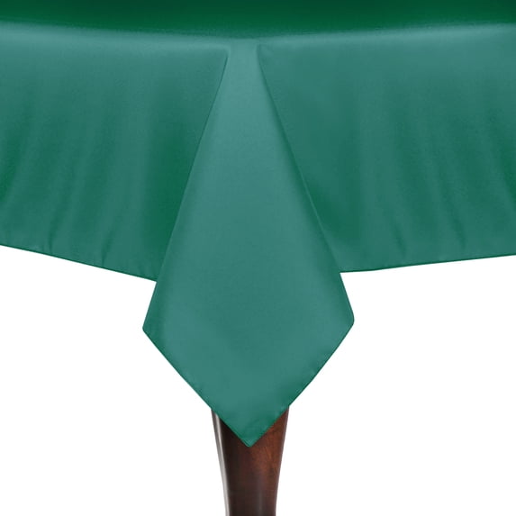 Ultimate Textile (2 Pack) 84 x 84-Inch Square Polyester Linen Tablecloth - for Wedding, Restaurant or Banquet use, Jade