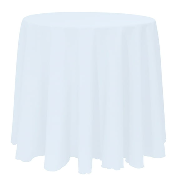 Ultimate Textile (2 Pack) 90-Inch Round Polyester Linen Tablecloth - for Wedding, Restaurant or Banquet use, Ice Blue