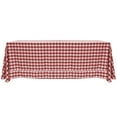 thumbnail image 1 of Ultimate Textile (2 Pack) 90 x 132-Inch Rectangular Polyester Gingham Checkered Tablecloth - for Picnic, Outdoor or Indoor Party use, Burgundy and White, 1 of 4