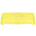 thumbnail image 1 of Ultimate Textile (2 Pack) 90 x 132-Inch Rectangular Polyester Gingham Checkered Tablecloth - for Picnic, Outdoor or Indoor Party use, Lemon and White, 1 of 4