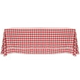 thumbnail image 1 of Ultimate Textile (2 Pack) 90 x 132-Inch Rectangular Polyester Gingham Checkered Tablecloth - for Picnic, Outdoor or Indoor Party use, Red and White, 1 of 4