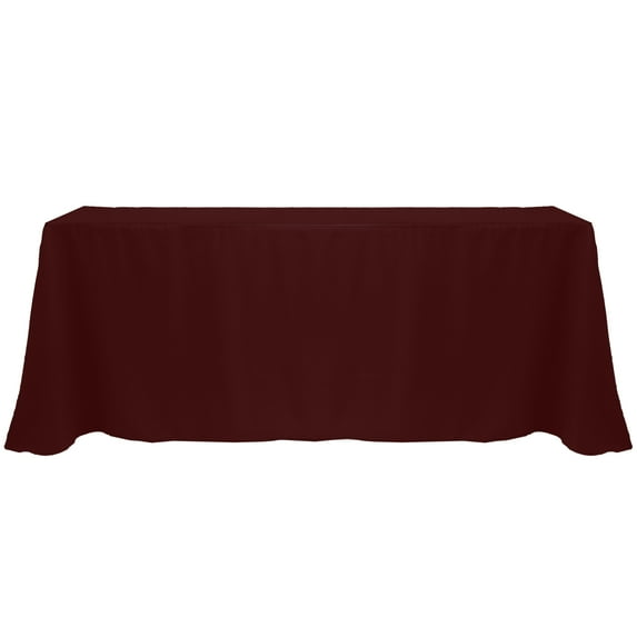 Ultimate Textile (2 Pack) 90 x 132-Inch Rectangular Polyester Linen Tablecloth with Rounded Corners - for Wedding, Restaurant or Banquet use, Burgundy Red