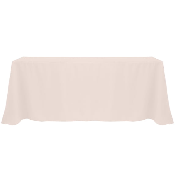 Ultimate Textile (2 Pack) 90 x 132-Inch Rectangular Polyester Linen Tablecloth with Rounded Corners - for Wedding, Restaurant or Banquet use, Ice Peach