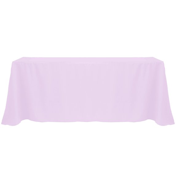 Ultimate Textile (2 Pack) 90 x 132-Inch Rectangular Polyester Linen Tablecloth with Rounded Corners - for Wedding, Restaurant or Banquet use, Lilac Light Purple