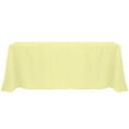 thumbnail image 1 of Ultimate Textile (2 Pack) 90 x 132-Inch Rectangular Polyester Linen Tablecloth with Rounded Corners - for Wedding, Restaurant or Banquet use, Maize Light Yellow, 1 of 4