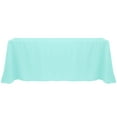 thumbnail image 1 of Ultimate Textile (2 Pack) 90 x 156-Inch Rectangular Polyester Linen Tablecloth with Rounded Corners - for Wedding, Restaurant or Banquet use, Aqua Blue, 1 of 4