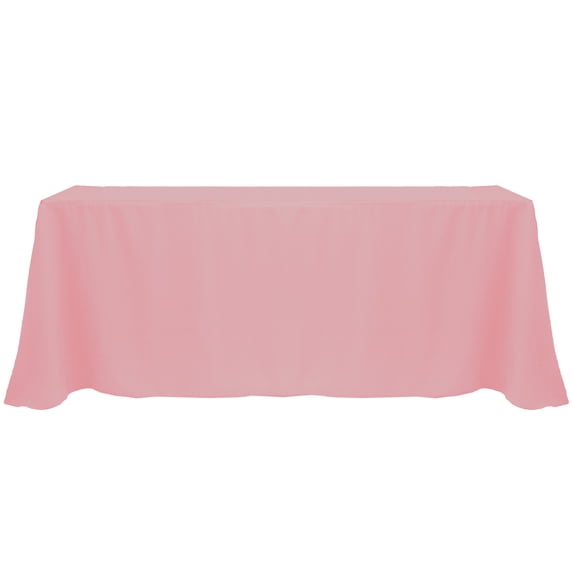 Ultimate Textile (2 Pack) 90 x 156-Inch Rectangular Polyester Linen Tablecloth with Rounded Corners - for Wedding, Restaurant or Banquet use, Dusty Rose Pink