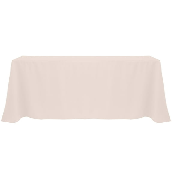 Ultimate Textile (2 Pack) 90 x 156-Inch Rectangular Polyester Linen Tablecloth with Rounded Corners - for Wedding, Restaurant or Banquet use, Ice Peach