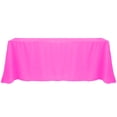 thumbnail image 1 of Ultimate Textile (2 Pack) 90 x 156-Inch Rectangular Polyester Linen Tablecloth with Rounded Corners - for Wedding, Restaurant or Banquet use, Neon Pink, 1 of 4