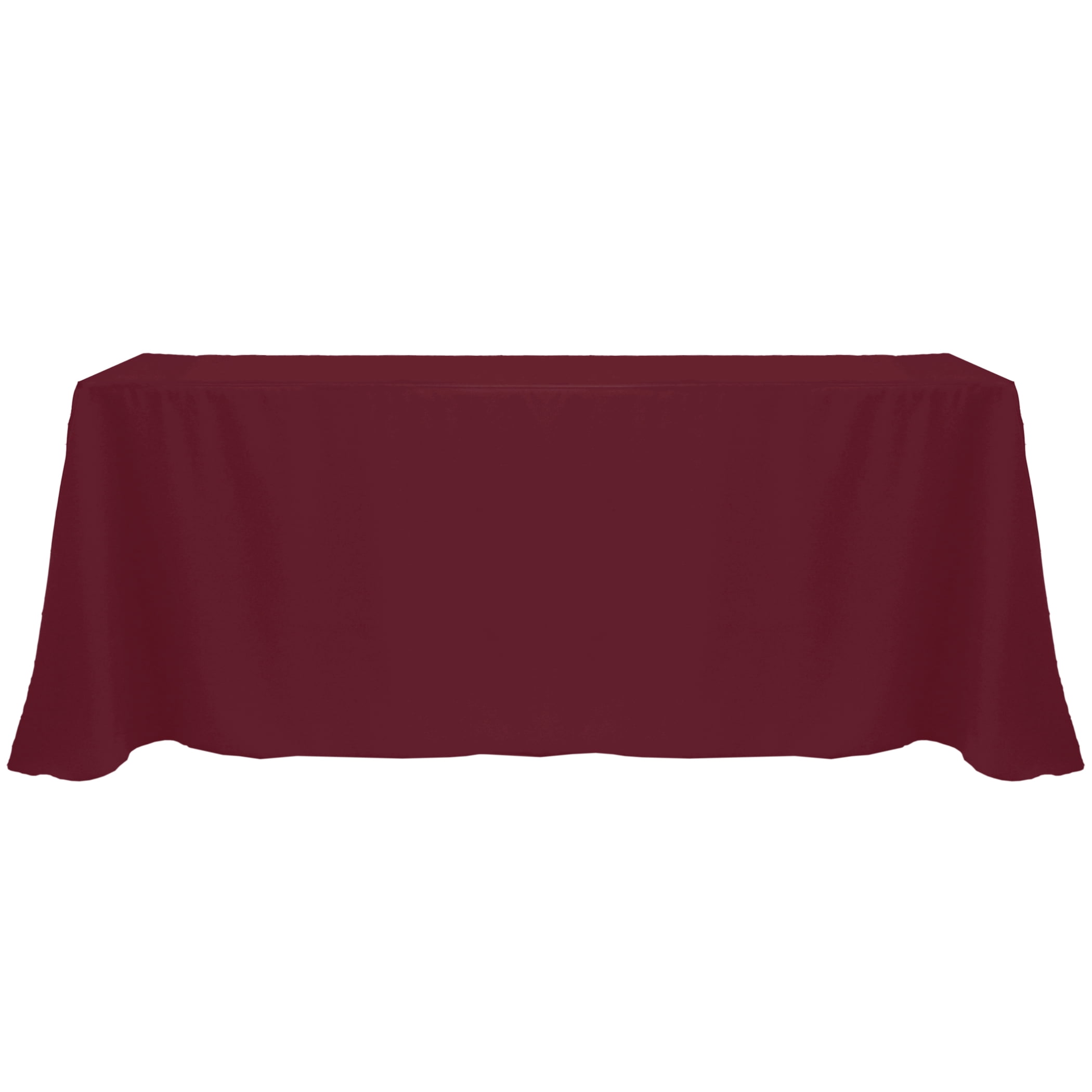 Ruby Red Tablecloth Ultimate Textile (2 Pack) 90 x 156-Inch Rectangular Polyester Linen ...