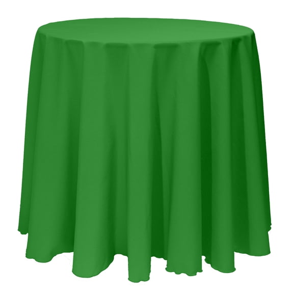 Ultimate Textile (2 Pack) 96-Inch Round Polyester Linen Tablecloth - for Wedding, Restaurant or Banquet use, Emerald Green
