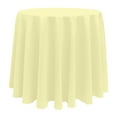 thumbnail image 1 of Ultimate Textile (2 Pack) 96-Inch Round Polyester Linen Tablecloth - for Wedding, Restaurant or Banquet use, Maize Light Yellow, 1 of 4