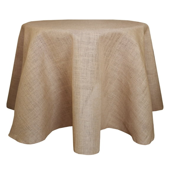 Ultimate Textile (2 Pack) Burlap 132-Inch Round Jute Tablecloth Natural