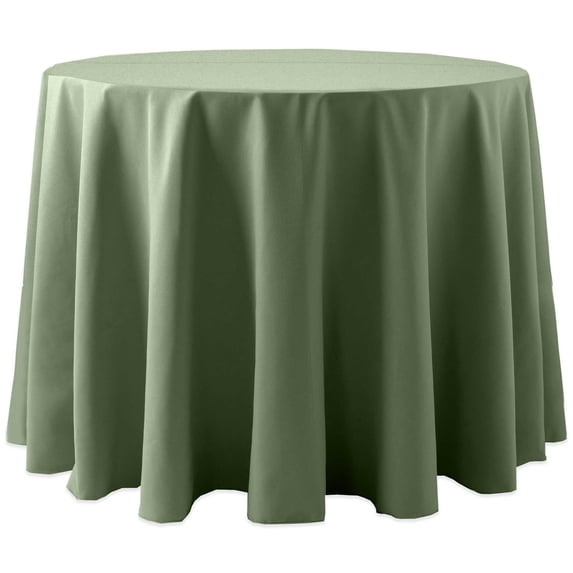 Ultimate Textile (2 Pack) Cotton-feel 102-Inch Round Tablecloth - for Wedding and Banquet, Hotel or Home Fine Dining use, Army Green