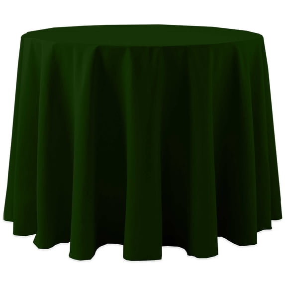 Ultimate Textile (2 Pack) Cotton-feel 114-Inch Round Tablecloth - for Wedding and Banquet, Hotel or Home Fine Dining use, Hunter Green