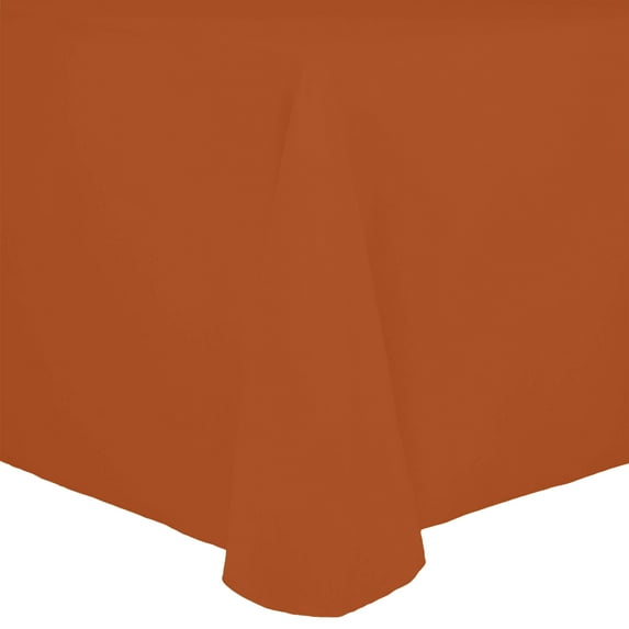 Ultimate Textile (2 Pack) Cotton-feel 52 x 70-Inch Oval Fine Dining Tablecloth, Orange