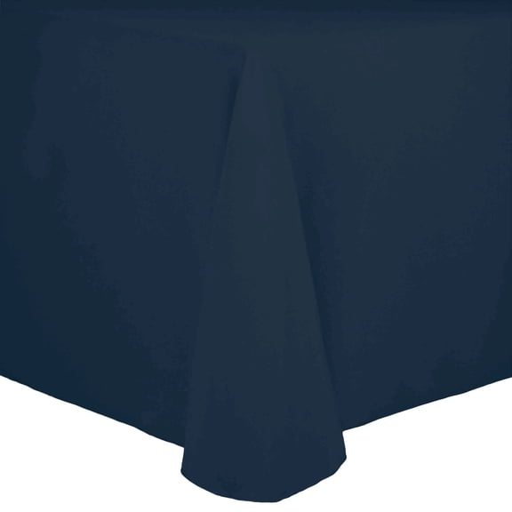 Ultimate Textile (2 Pack) Cotton-feel 70 x 104-Inch Oval Tablecloth - for Home Dining Tables, Navy Blue