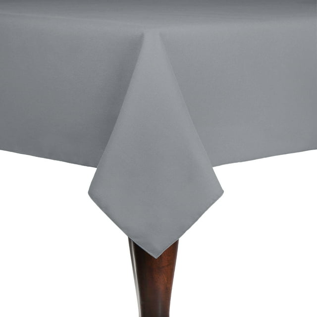 Ultimate Textile (2 Pack) Cotton-feel 84 x 84-Inch Square Tablecloth - for Wedding and Banquet, Hotel or Home Fine Dining use, Grey