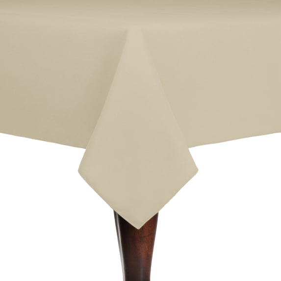 Ultimate Textile (2 Pack) Cotton-feel 84 x 84-Inch Square Tablecloth - for Wedding and Banquet, Hotel or Home Fine Dining use, Toast Light Brown