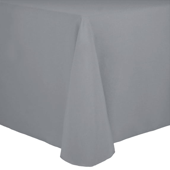 Ultimate Textile (2 Pack) Cotton-feel 90 x 156-Inch Rectangular Tablecloth - for Wedding and Banquet, Hotel or Home Fine Dining use, Grey